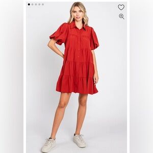 Entro boutique dress size medium color rust( maroon)